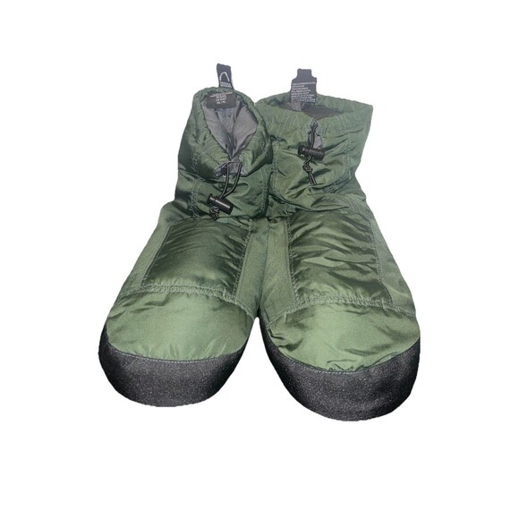 Sierra Designs Down Filled Booties Slippers Camp Shoes M/L Duck Down Green - Picture 1 of 7